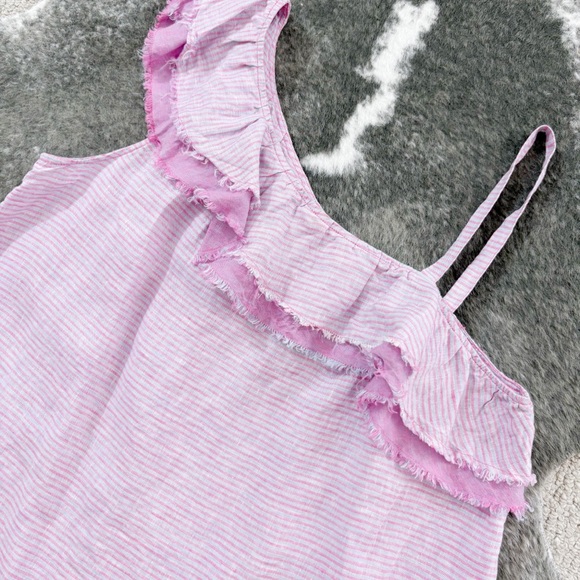 Anthropologie Holding Horses Linen Ruffled Blouse Medium - Picture 3 of 10